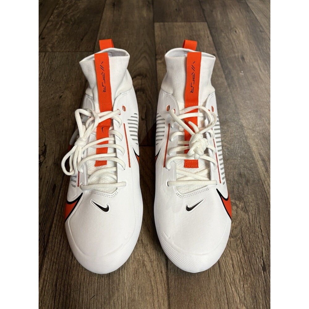 Nike Vapor Edge Pro 360 2 TB Football Cleats White Orange FQ4044-100 Men Size 15